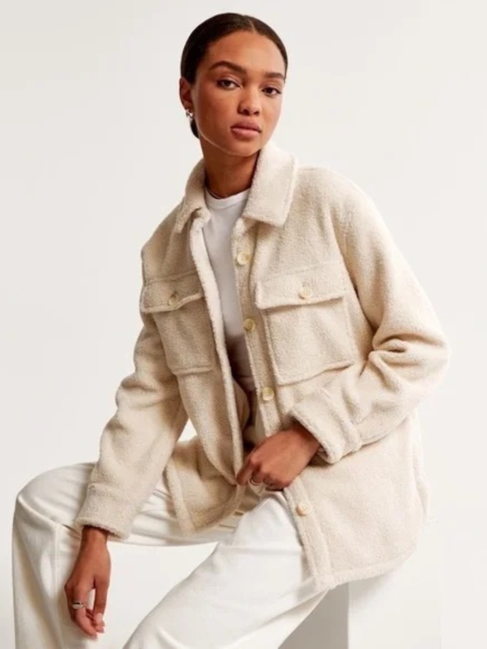 Abercrombie & Fitch Teddy Shirt Jacket